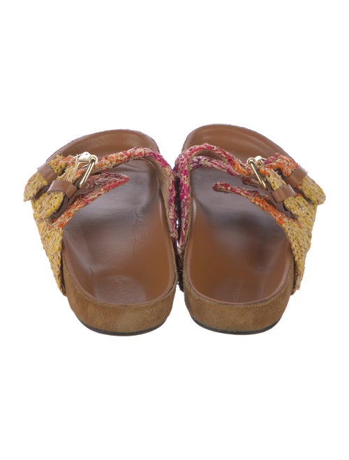 Isabel Marant Raffia Tweed Pattern Slides