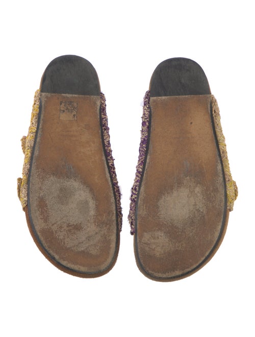 Isabel Marant Raffia Tweed Pattern Slides