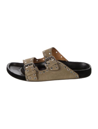 Isabel Marant Suede Studded Accents Slides