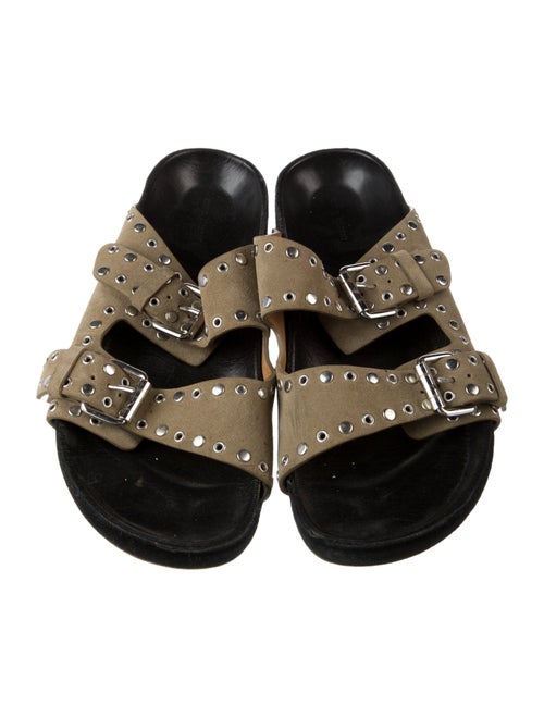 Isabel Marant Suede Studded Accents Slides