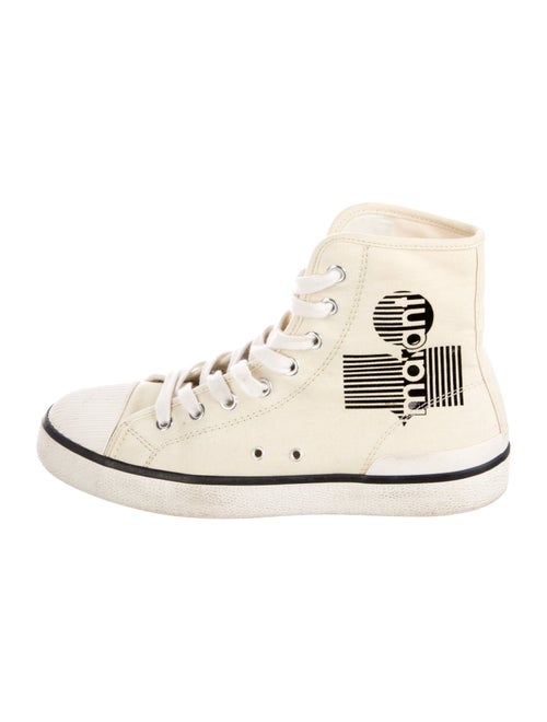 Isabel Marant Canvas Graphic Print Sneakers