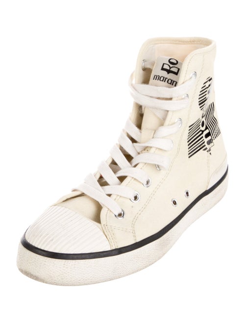 Isabel Marant Canvas Graphic Print Sneakers