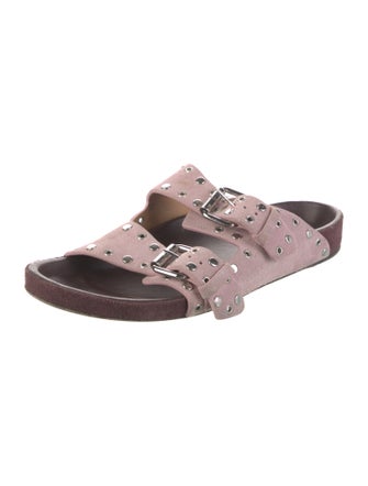 Isabel Marant Suede Studded Accents Slides