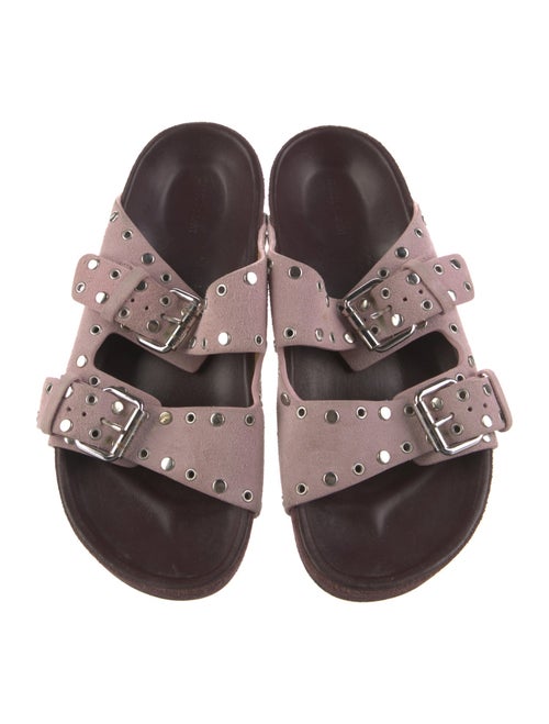 Isabel Marant Suede Studded Accents Slides