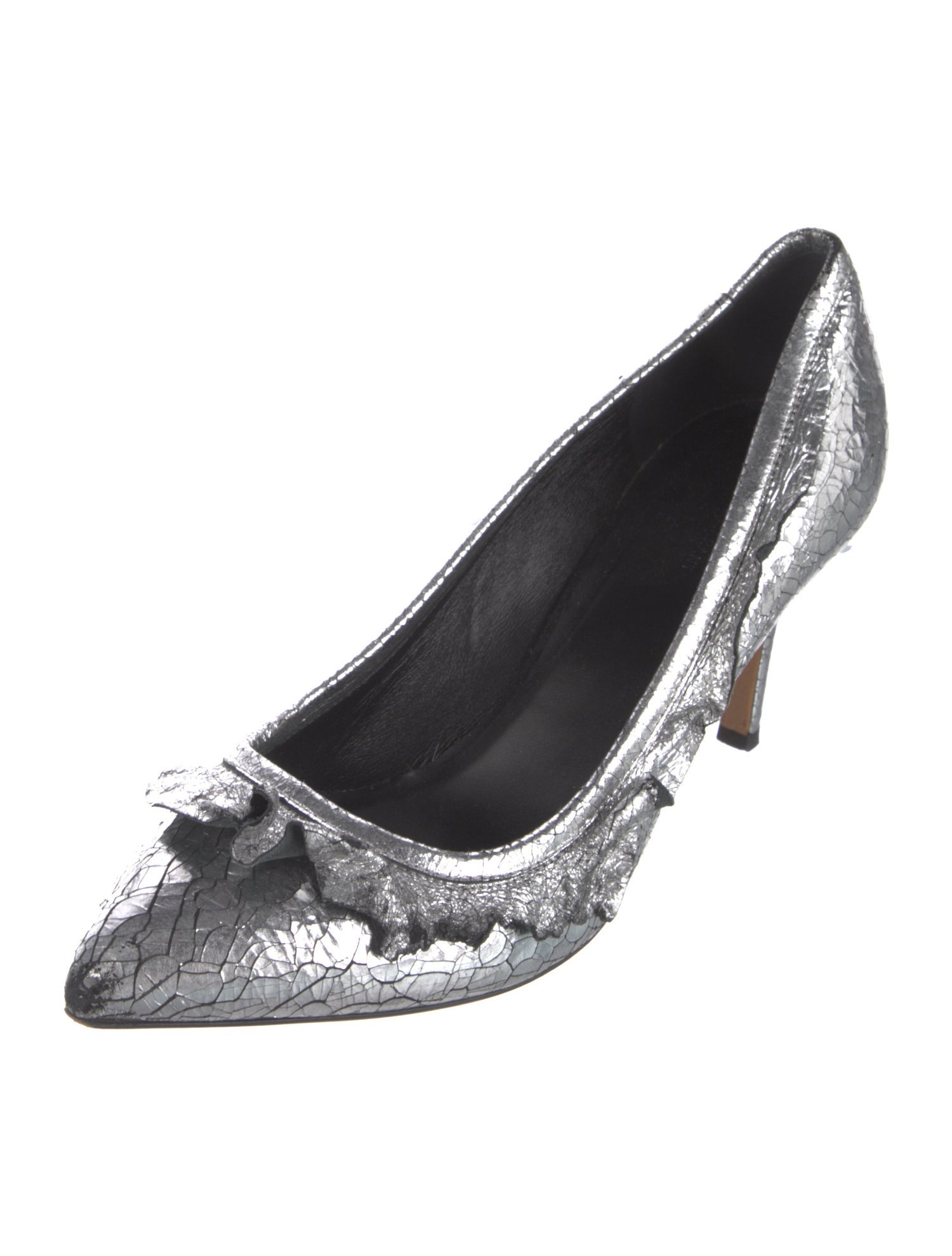 Isabel Marant Leather Ruffle Embellishment Pumps