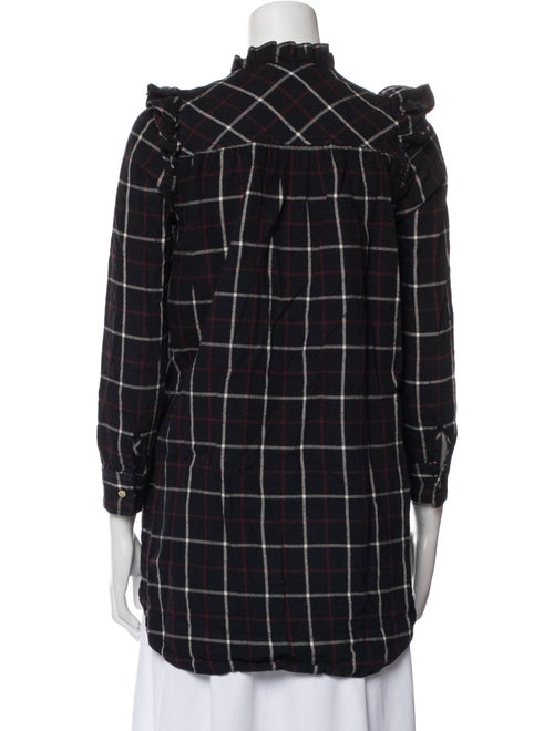 Isabel Marant Plaid Print Ruffle Embellishment Nightgown
