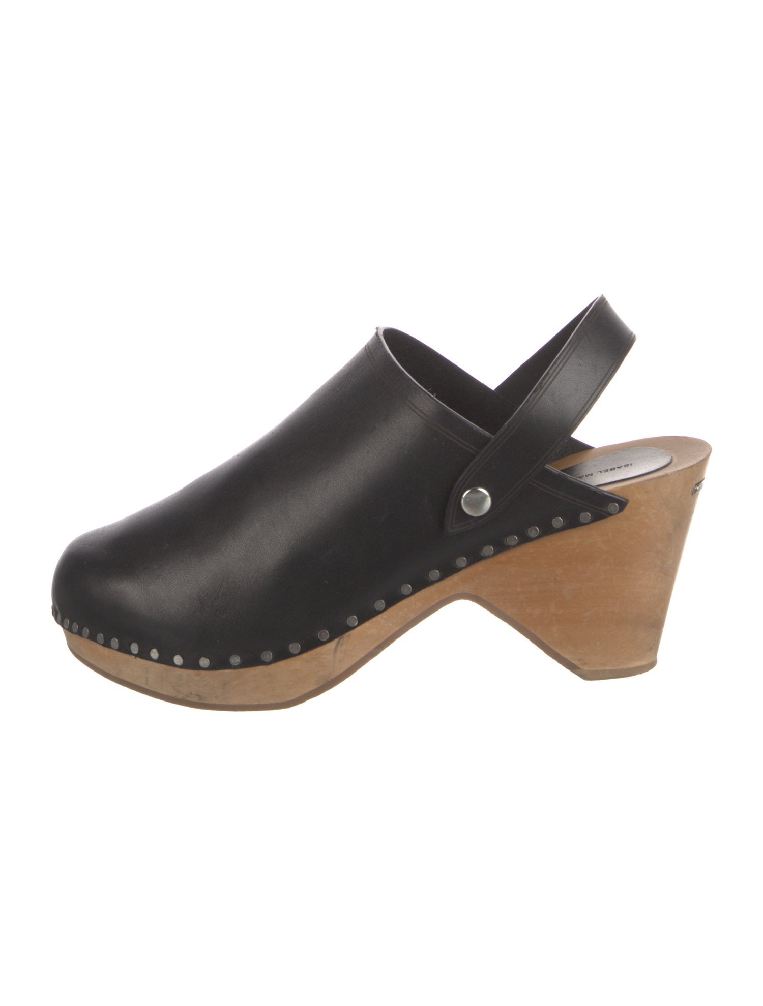 Isabel Marant Leather Studded Accents Slingback Pumps