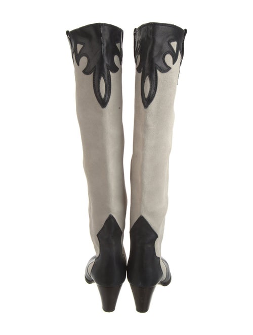 Isabel Marant Suede Colorblock Pattern Boots