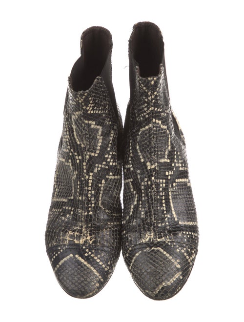 Isabel Marant Embossed Leather Animal Print Chelsea Boots