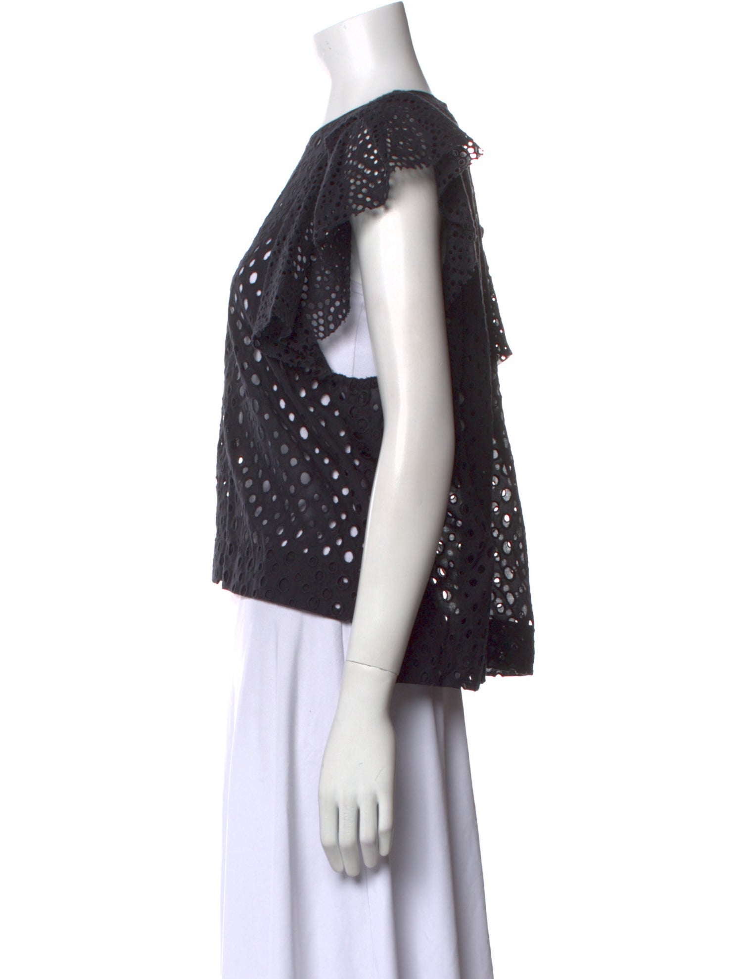 Isabel Marant Crew Neck Short Sleeve Crop Top