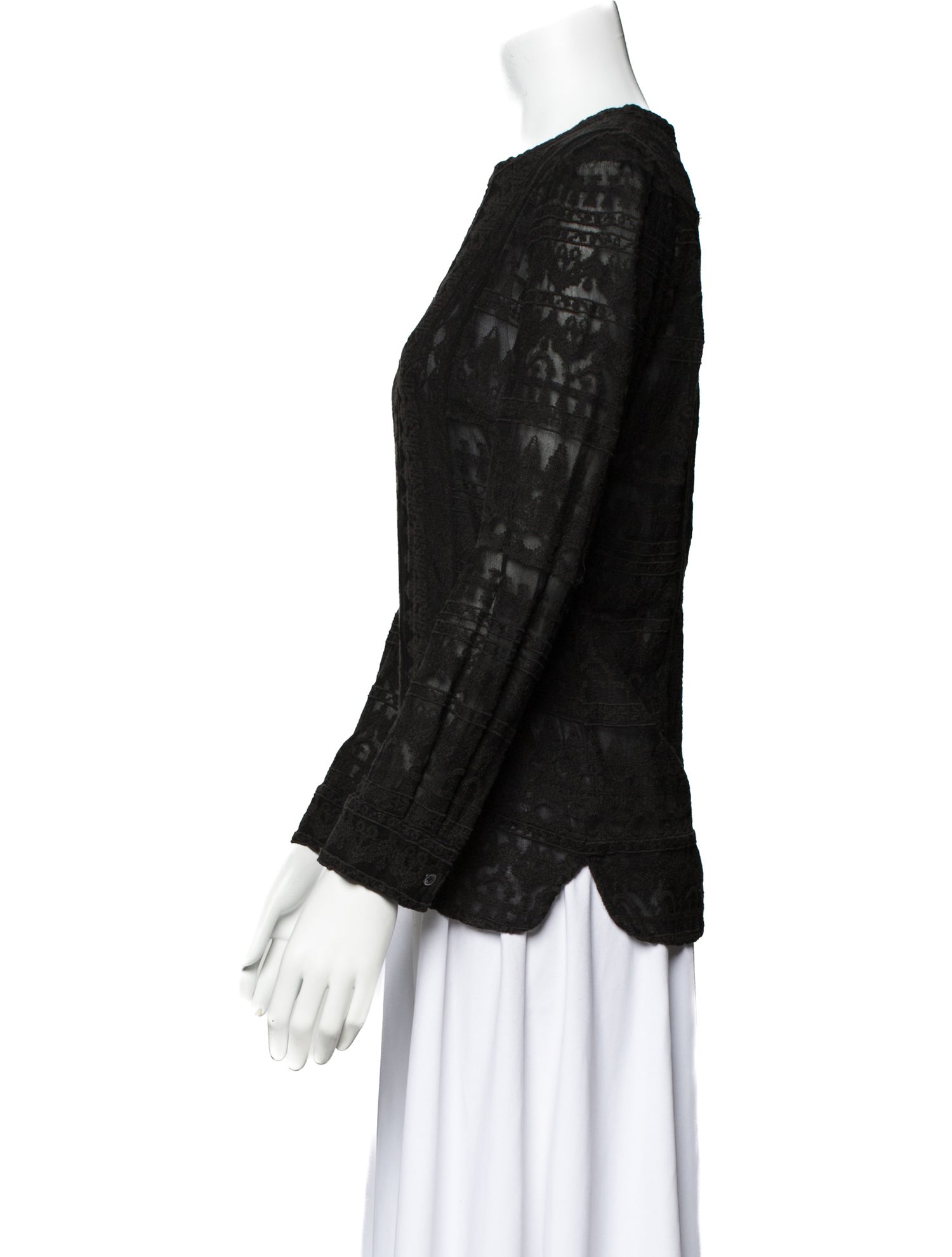 Isabel Marant Crew Neck Long Sleeve Blouse