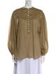 Isabel Marant Mock Neck Long Sleeve Blouse