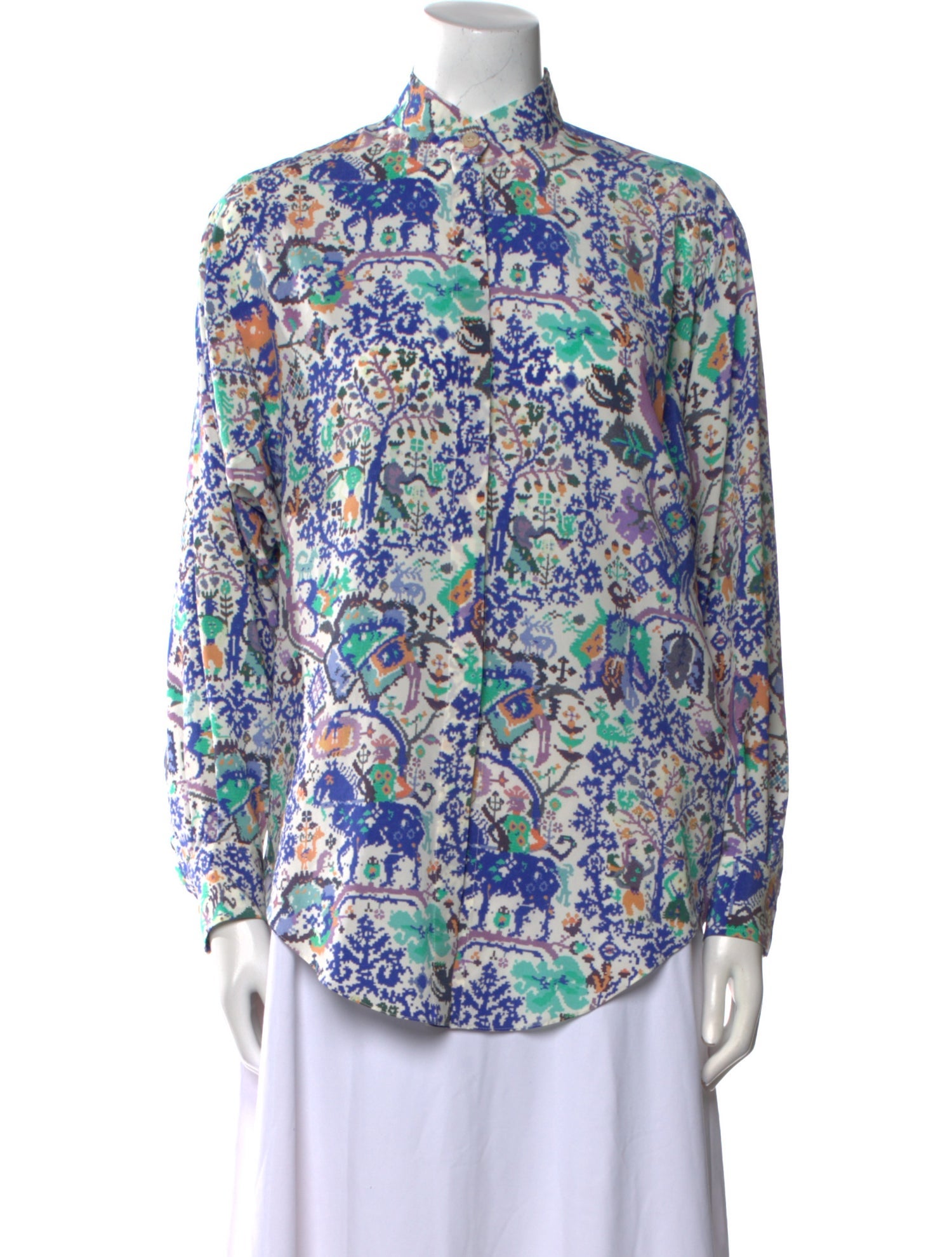 Isabel Marant Silk Floral Print Button-Up Top
