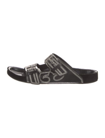 Isabel Marant Leather Printed Slides