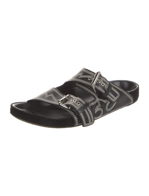 Isabel Marant Leather Printed Slides