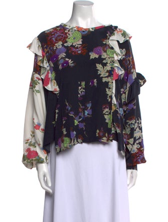 Isabel Marant Silk Floral Print Blouse