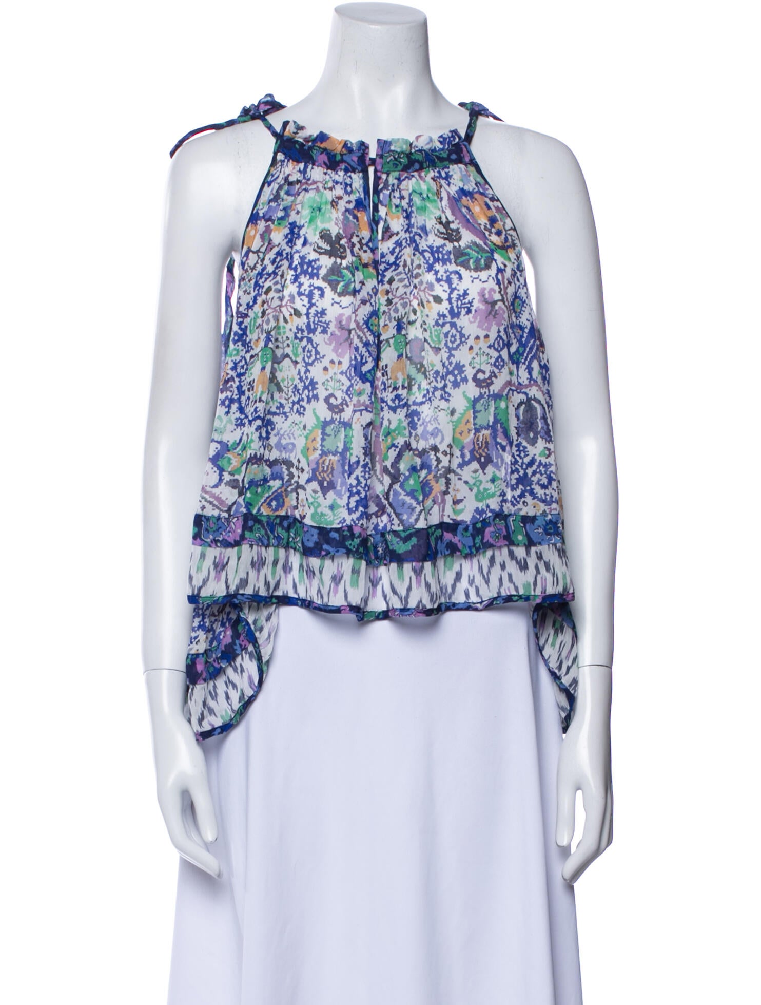 Isabel Marant Printed Square Neckline Blouse