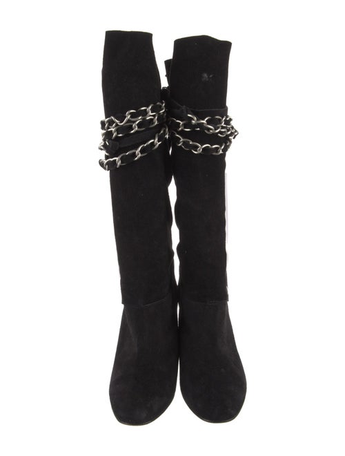 Isabel Marant Suede Chain-Link Accents Lace-Up Boots