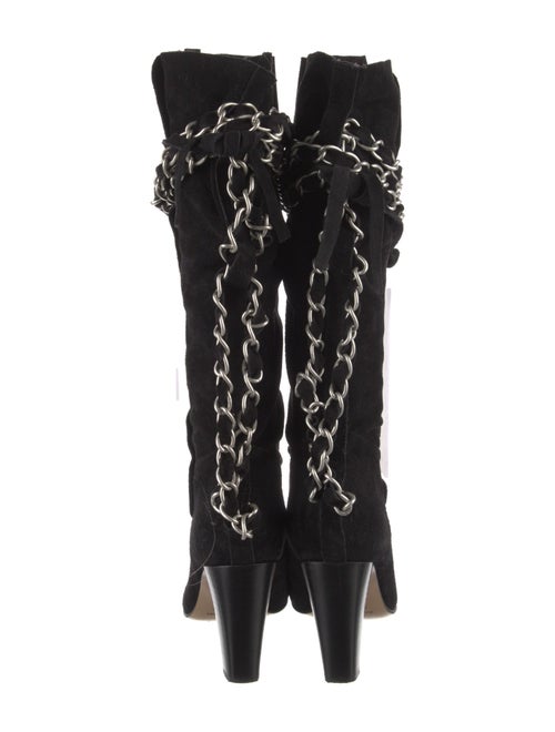 Isabel Marant Suede Chain-Link Accents Lace-Up Boots