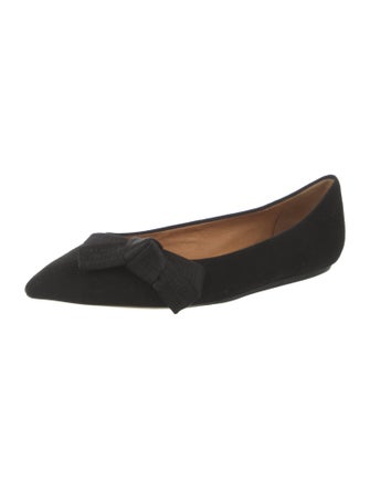 Isabel Marant Suede Bow Accents Ballet Flats