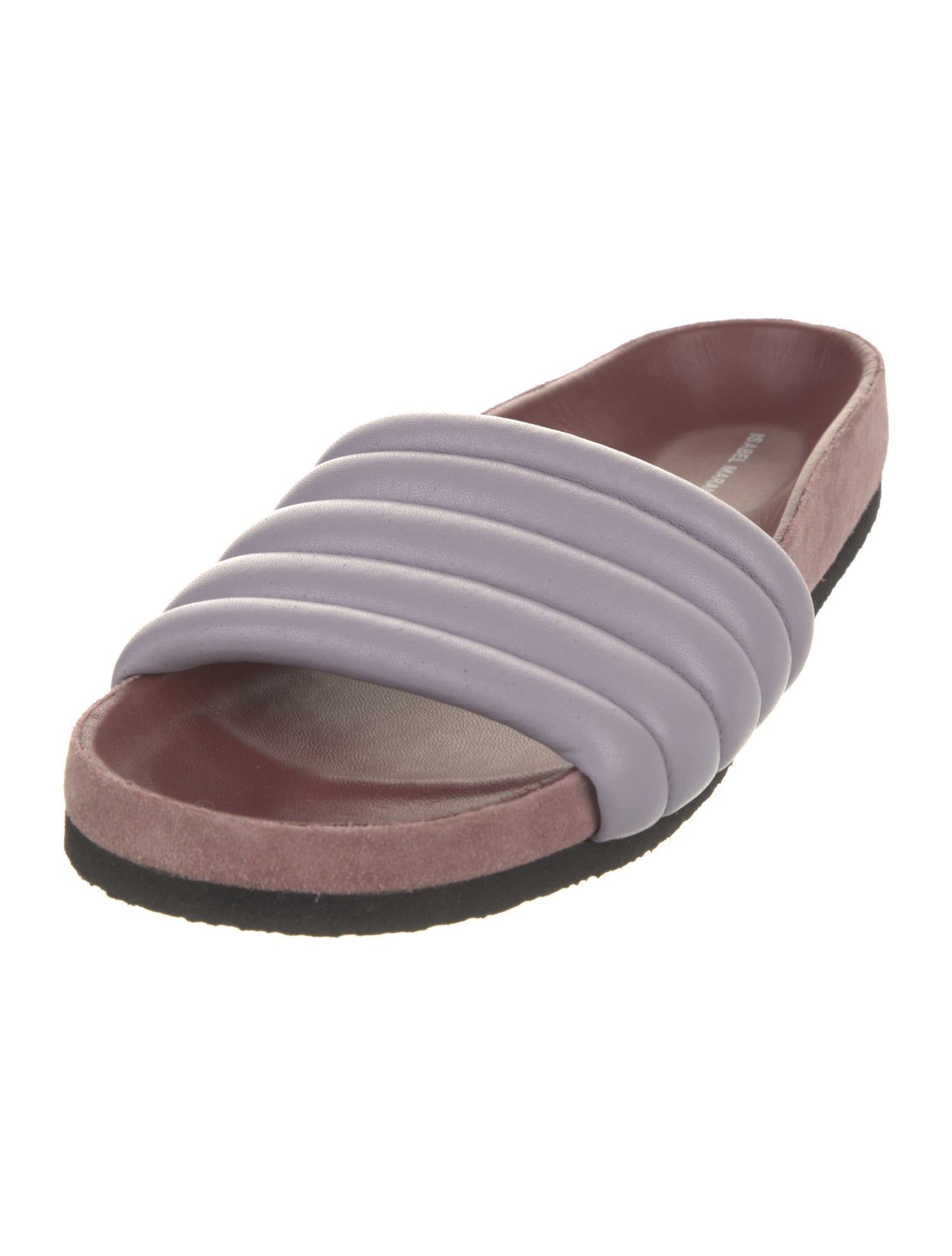 Isabel Marant Leather Colorblock Pattern Slides