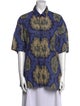 Isabel Marant Paisley Print Short Sleeve Button-Up Top