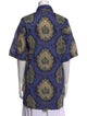Isabel Marant Paisley Print Short Sleeve Button-Up Top