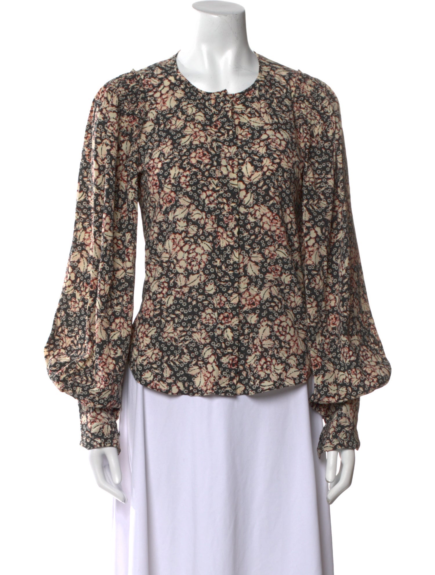 Isabel Marant Silk Floral Print Blouse