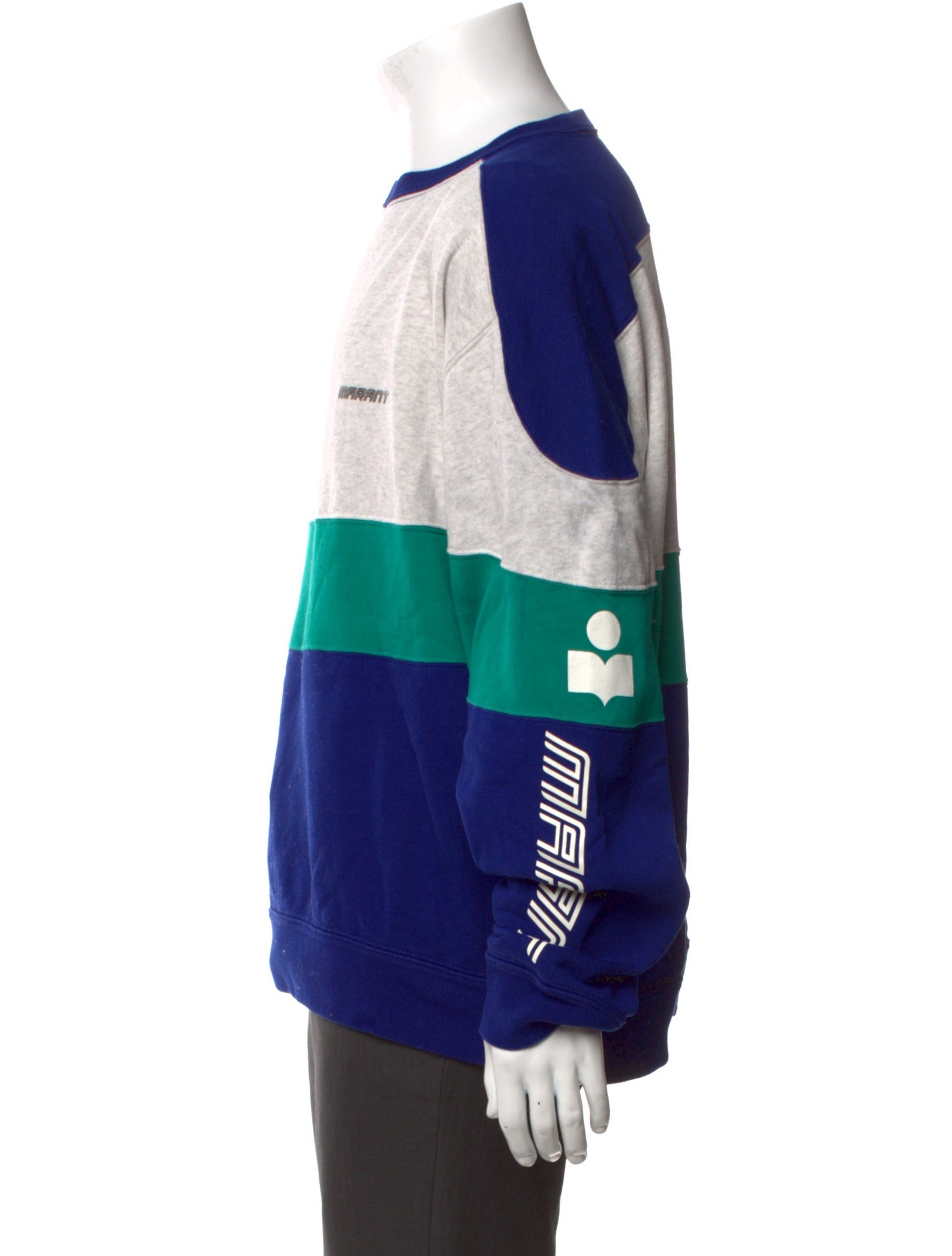 Isabel Marant Colorblock Pattern Crew Neck Sweatshirt