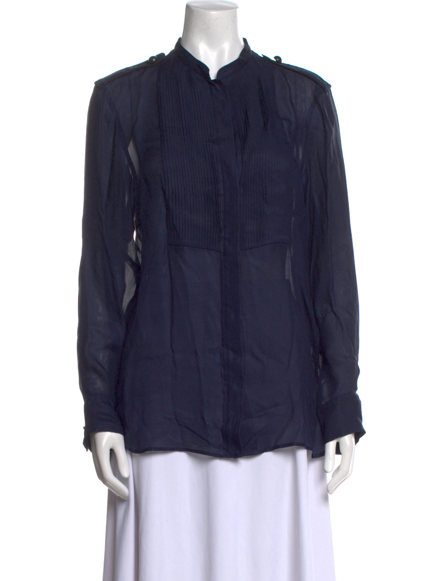 Isabel Marant Silk Mock Neck Button-Up Top w/ Tags