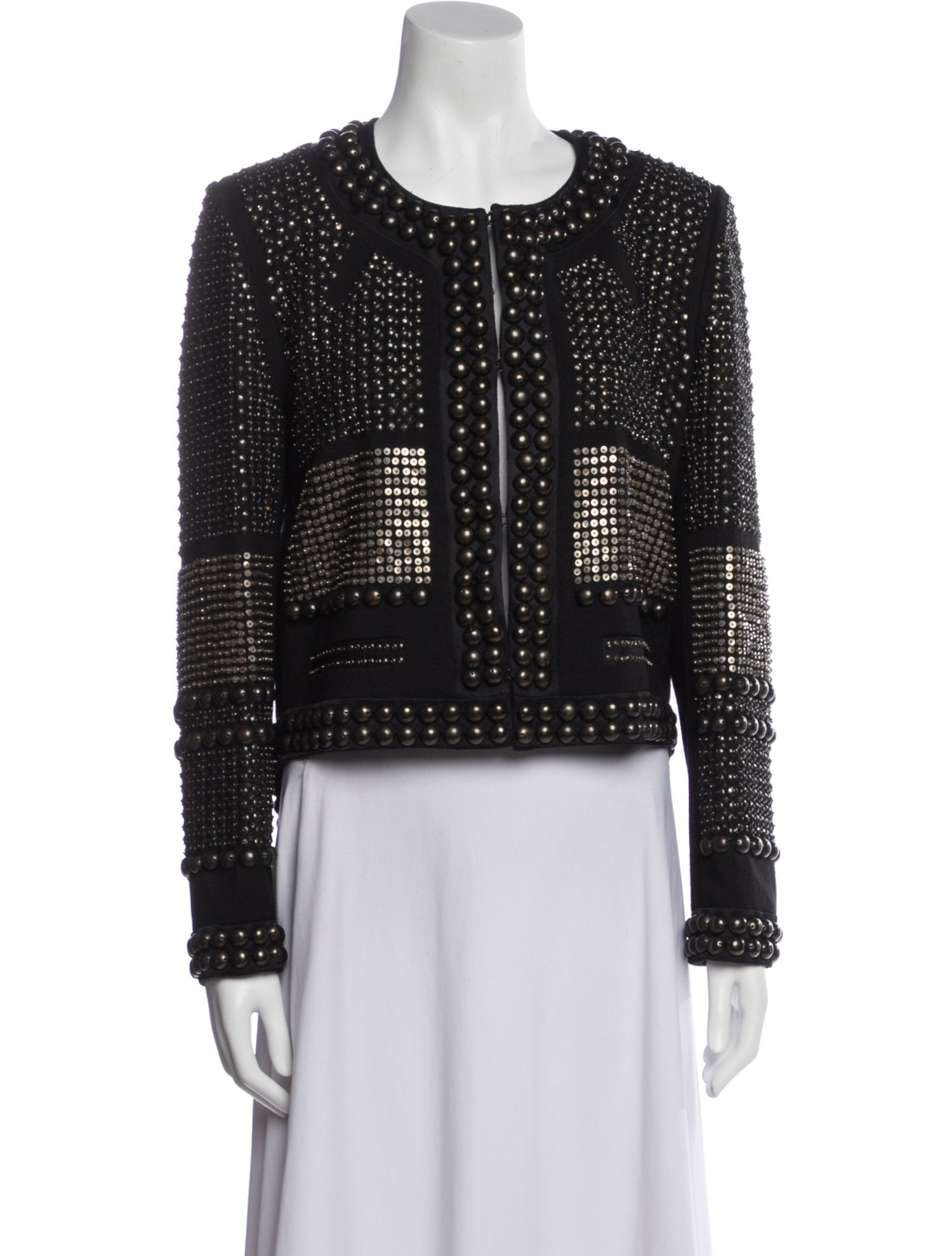 Isabel Marant Virgin Wool Patterned Evening Jacket