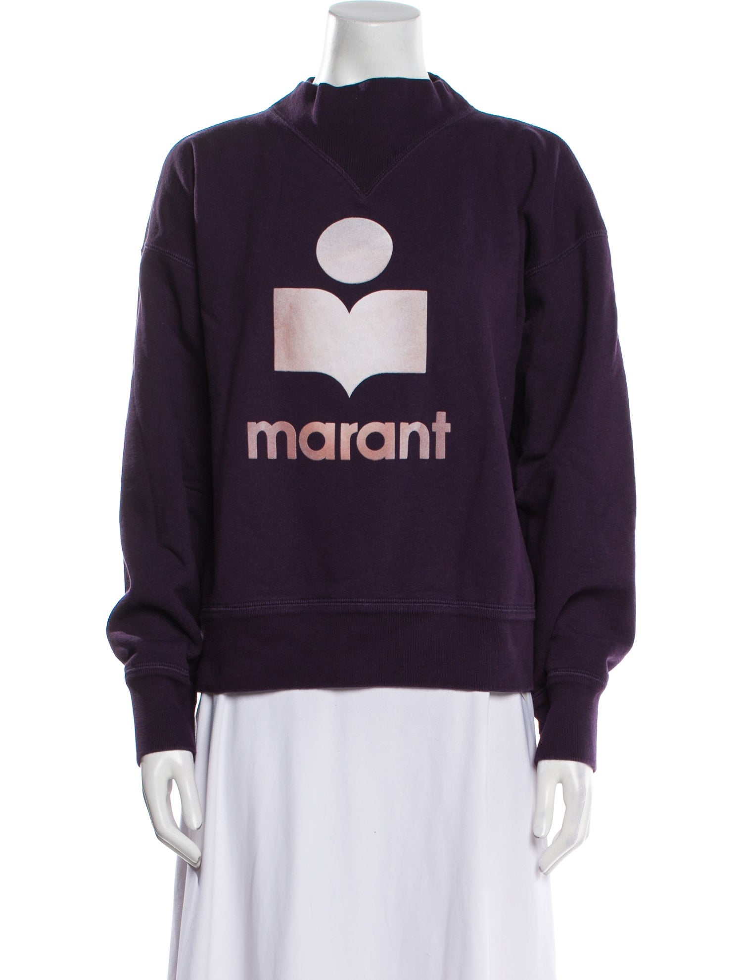 Isabel Marant Graphic Print Mock Neck Sweatshirt