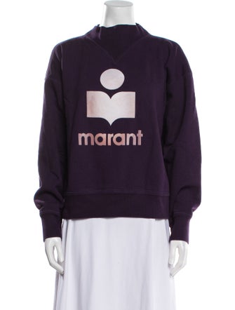 Isabel Marant Graphic Print Mock Neck Sweatshirt