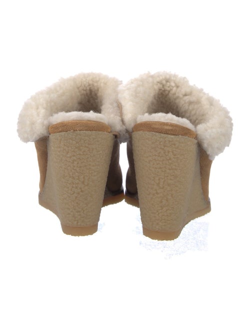 Isabel Marant Suede Fur Trim Mules