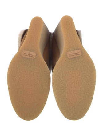 Isabel Marant Suede Fur Trim Mules