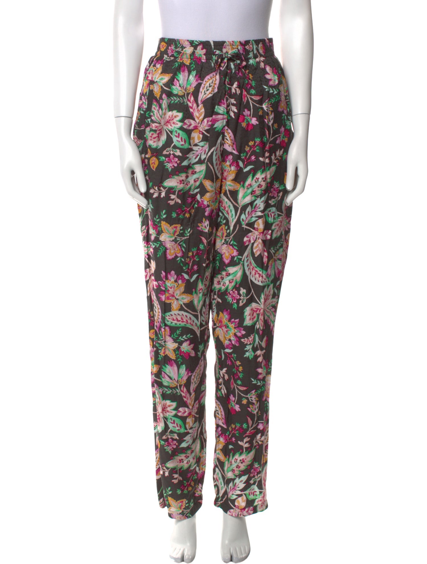Isabel Marant Floral Print Straight Leg Pants