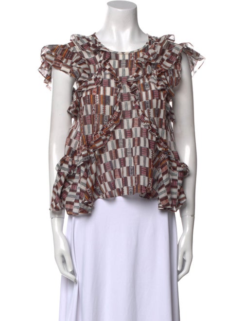 Étoile Isabel Marant Printed Scoop Neck Blouse