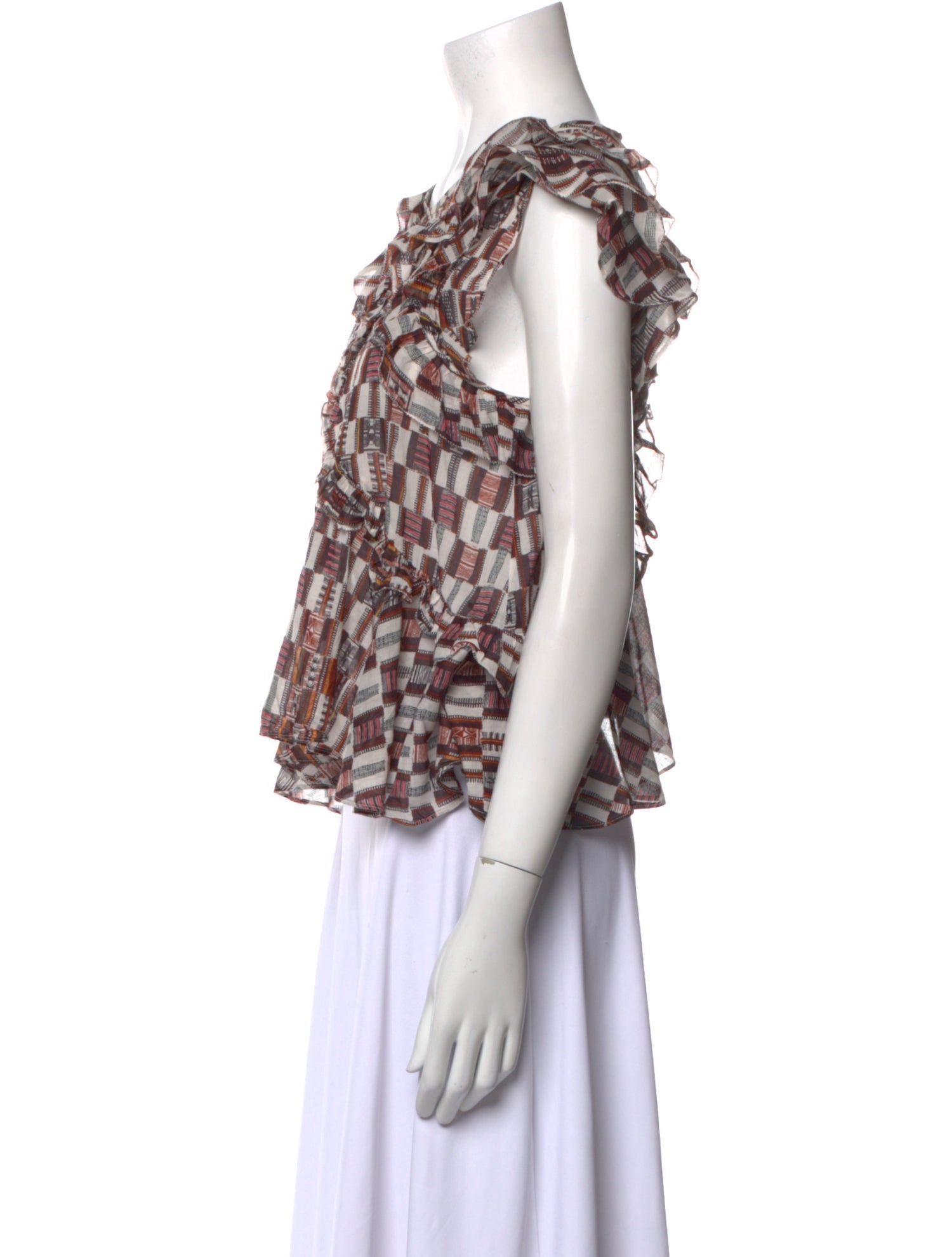 Étoile Isabel Marant Printed Scoop Neck Blouse