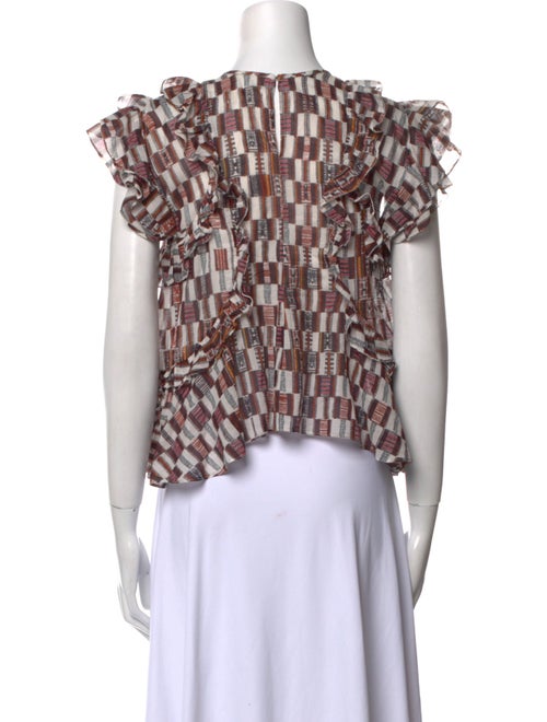 Étoile Isabel Marant Printed Scoop Neck Blouse