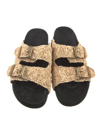 Isabel Marant Raffia Patterned Slides
