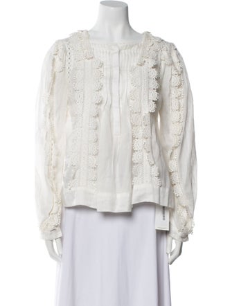 Isabel Marant Patterned Square Neckline Blouse