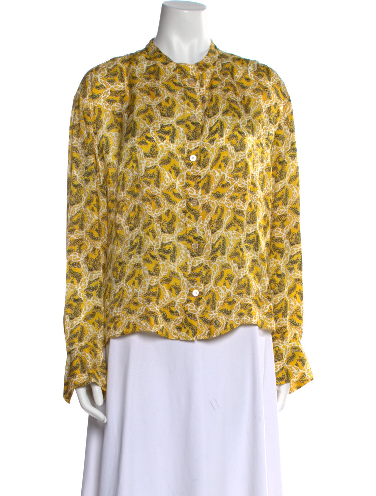 Isabel Marant Printed Mock Neck Blouse