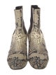 Isabel Marant Leather Animal Print Chelsea Boots