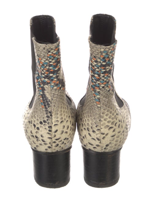 Isabel Marant Leather Animal Print Chelsea Boots