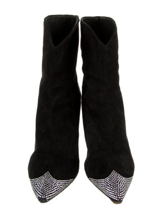 Isabel Marant Suede Crystal Embellishments Boots