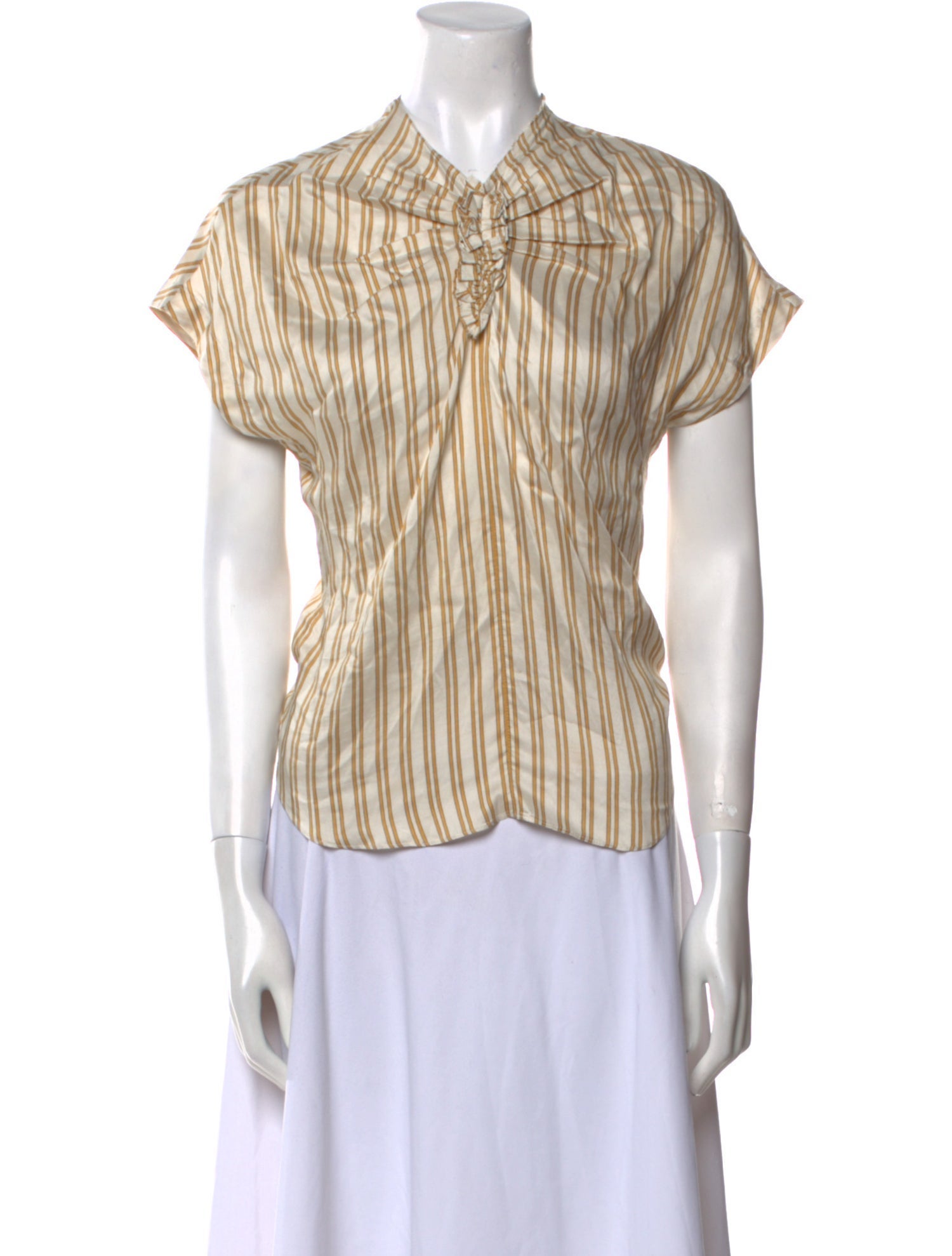 Isabel Marant Striped Short Sleeve Blouse
