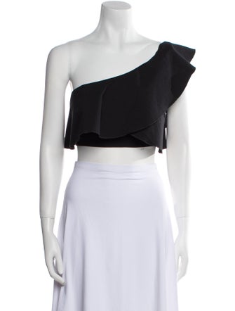 Isabel Marant One-Shoulder Short Sleeve Crop Top