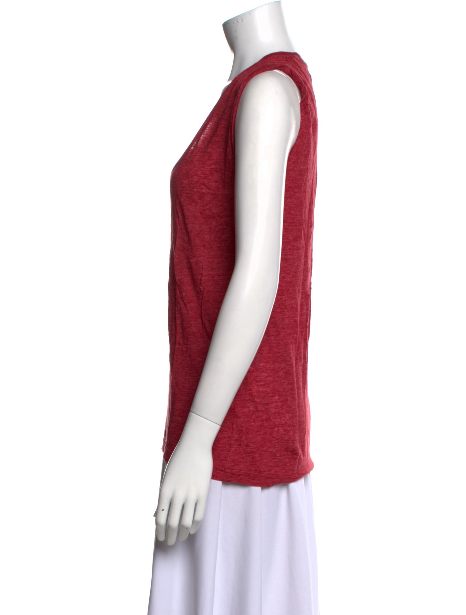 Isabel Marant Linen Scoop Neck Top