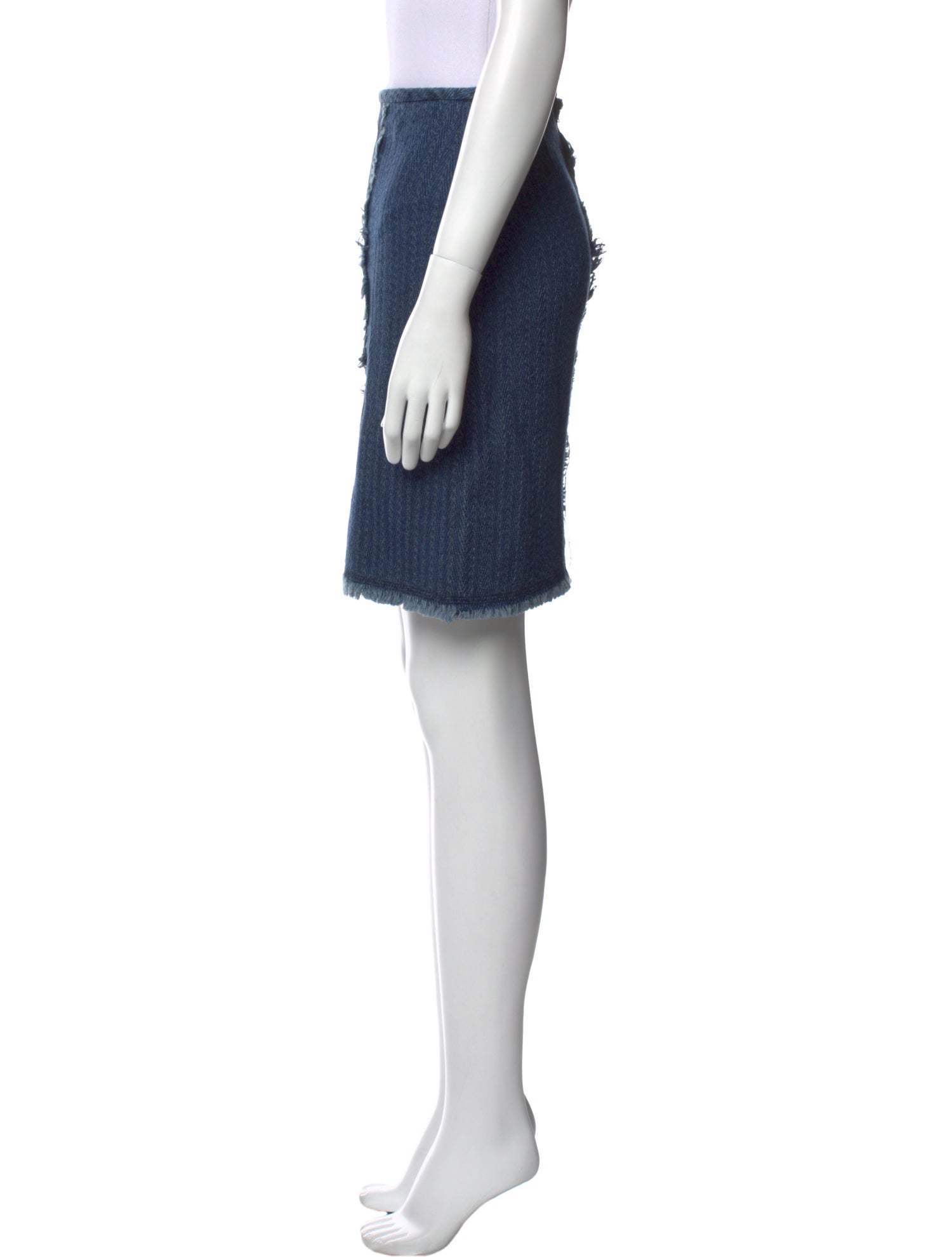 Isabel Marant Raw-Edge Trim Knee-Length Skirt