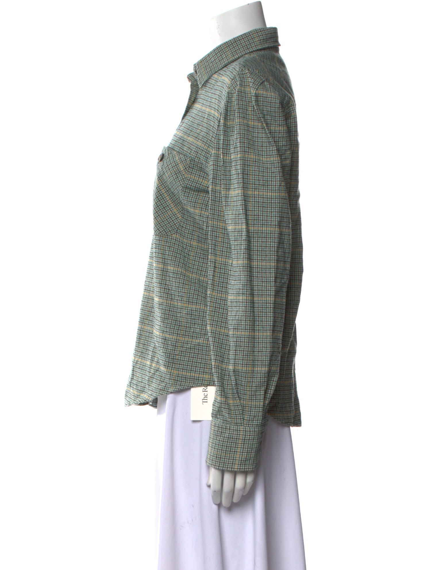 Étoile Isabel Marant Plaid Print Long Sleeve Button-Up Top